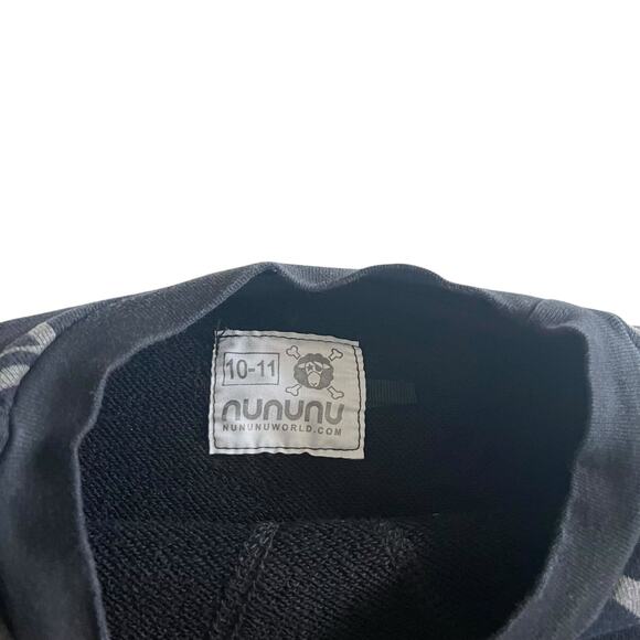 Nununu unisex boy girl black bubbly letters sweatshirt size 10-11 - Picture 3 of 8